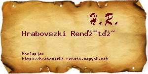 Hrabovszki Renátó névjegykártya
