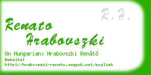 renato hrabovszki business card